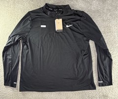 Nike Flash Dri-FIT Element 1/2-Zip Running Top Mens Large Black FB8556-010 NWT