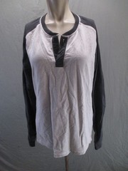 Lululemon Size M Mens Gray Long Sleeve Crew Neck Buttons Activewear Shirt 996