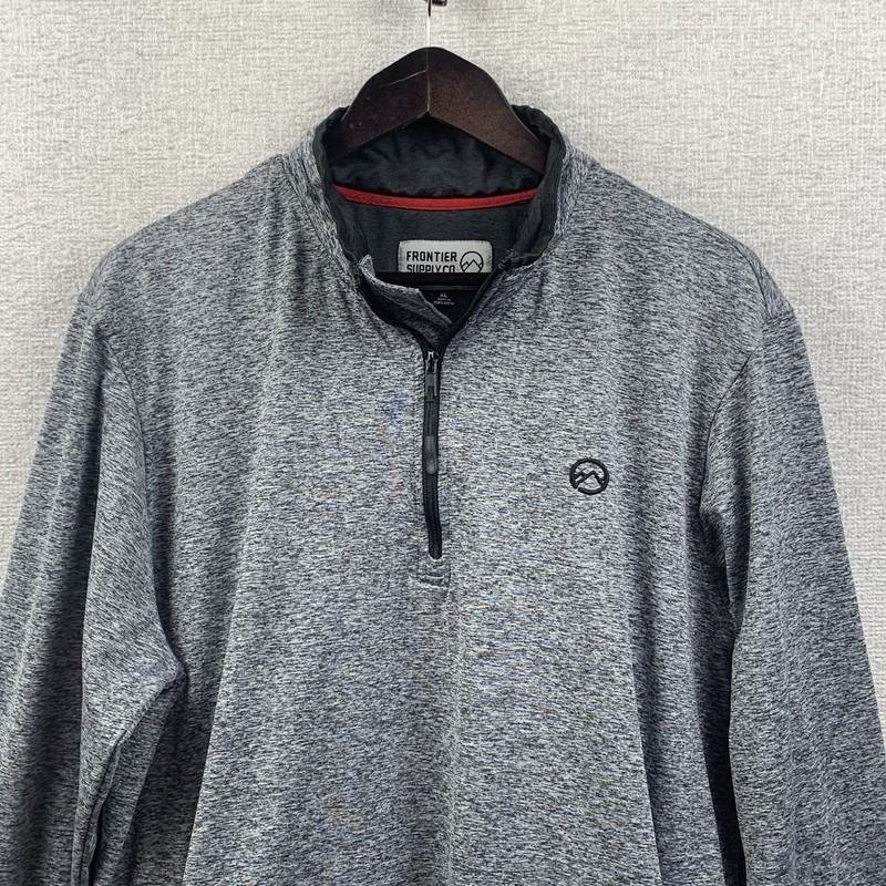 Frontier Supply Co Pullover Mens XL Gray Heather Quarter Zip Performance Outdoor gallery