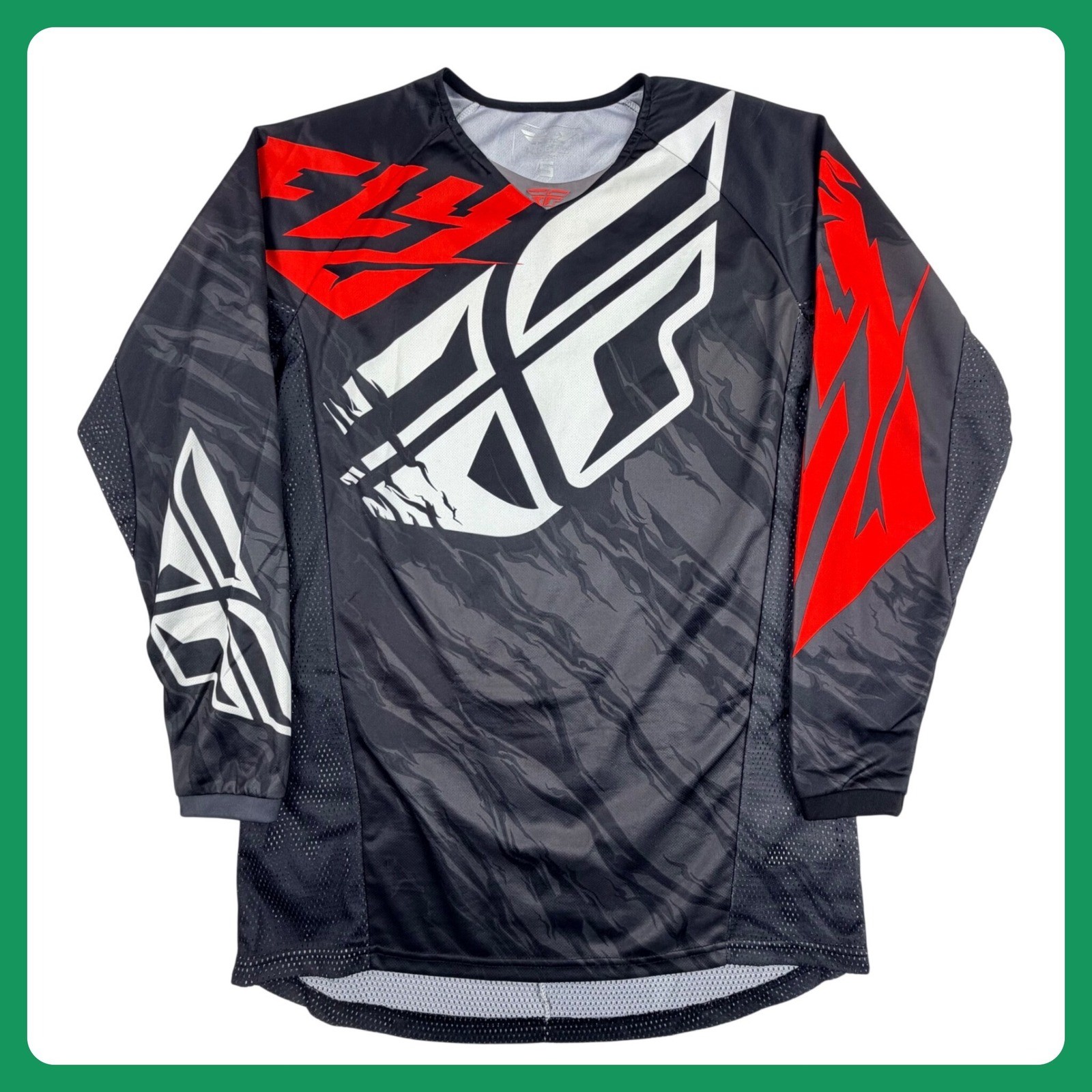 Fly Racing Kinetic Relapse Motocross Jersey Men Small Black Red Moto Bike MX gallery