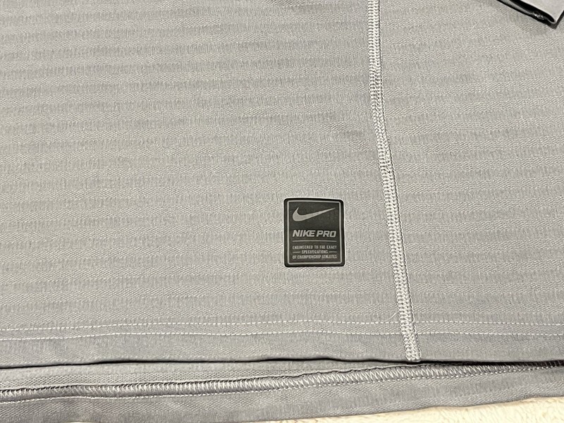 Nike Pro Compression 1/4 Zip Long Sleeve Top Running Gray Men’s Large gallery