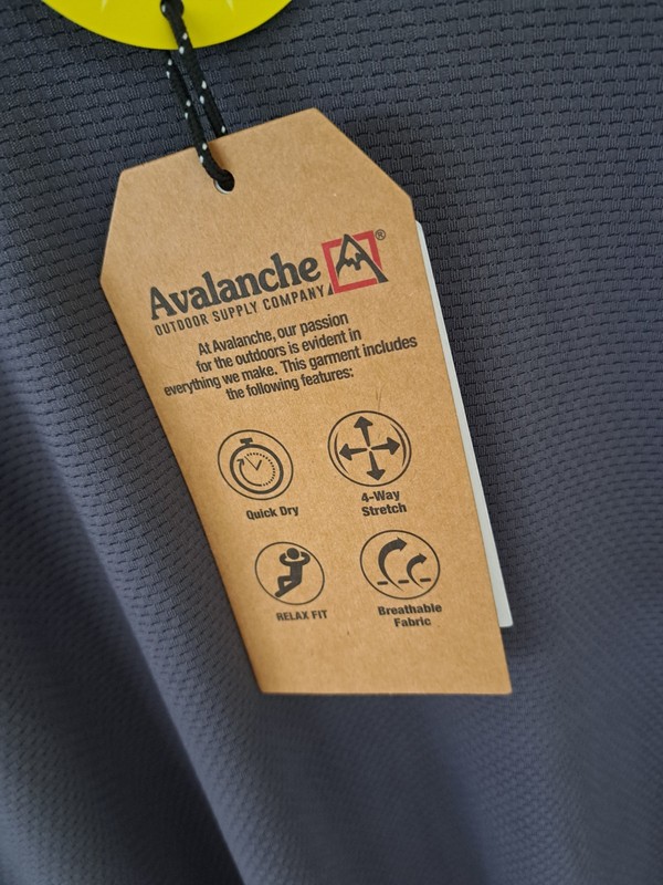 NWT Avalanche Men's Large UPF 50+ Long Sleeve Quick Dry Long Sleeve Shirt Gray gallery