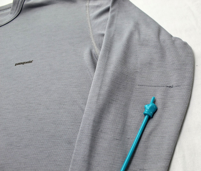Patagonia Shirt Mens Small Gray Long Sleeve Base Layer Performance Hiking gallery
