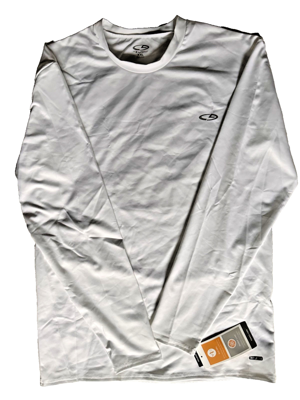 Champion Men's XL Sport Power Core Duo Dry Training Shirt White Wicking NEW gallery