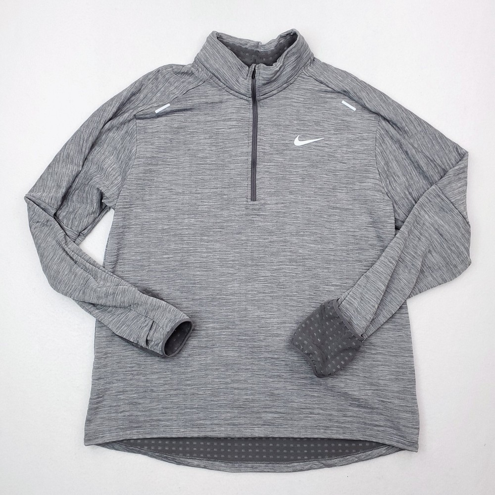 Nike Pullover Mens XL Gray Sphere Element Therma Fit 1/2 Half Zip Running Top