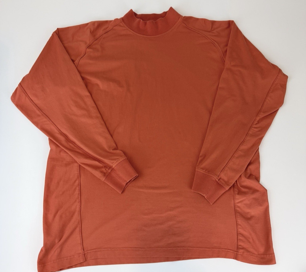 Zero Restriction Z400 Mock Neck Pullover Men's XL Orange Long Sleeve Golf
