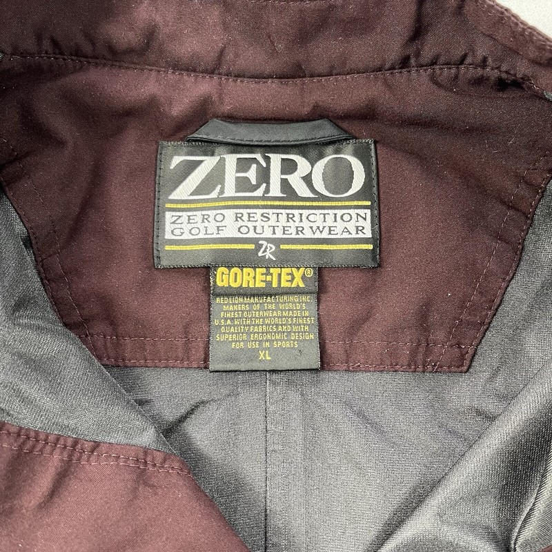 Zero Restriction Golf Pullover Men XL Maroon Gortex Absolut Vodka Logo FLAW gallery