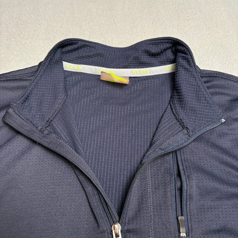 NordicTrack NT Dri Mens Medium Gray Quarter Zip Pullover Athletic Shirt Pocket gallery