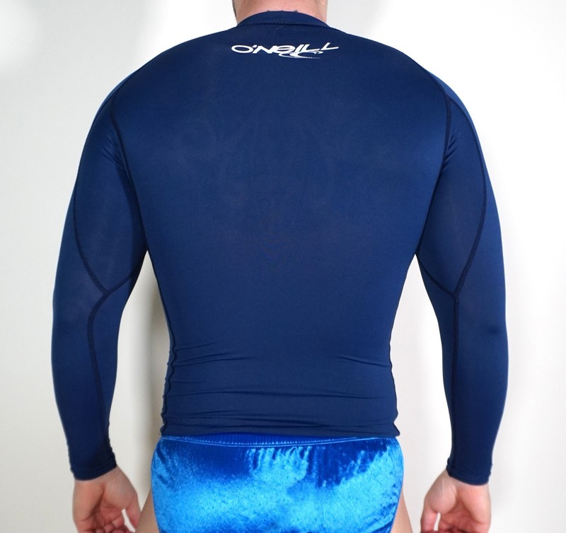 BLUE LONG SLEEVE RASH GUARD COMPRESSION SHIRT SIZE XS gallery