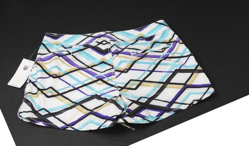 New K-Swiss Majestic Purple Plaid Swim Classic Boardshort UV Protect Small R17 gallery