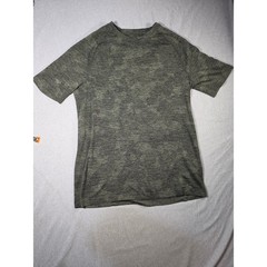 Members Mark Mens Work It Out Tee Olive Green Camo Gym Shirt ALPSAM11120 Large