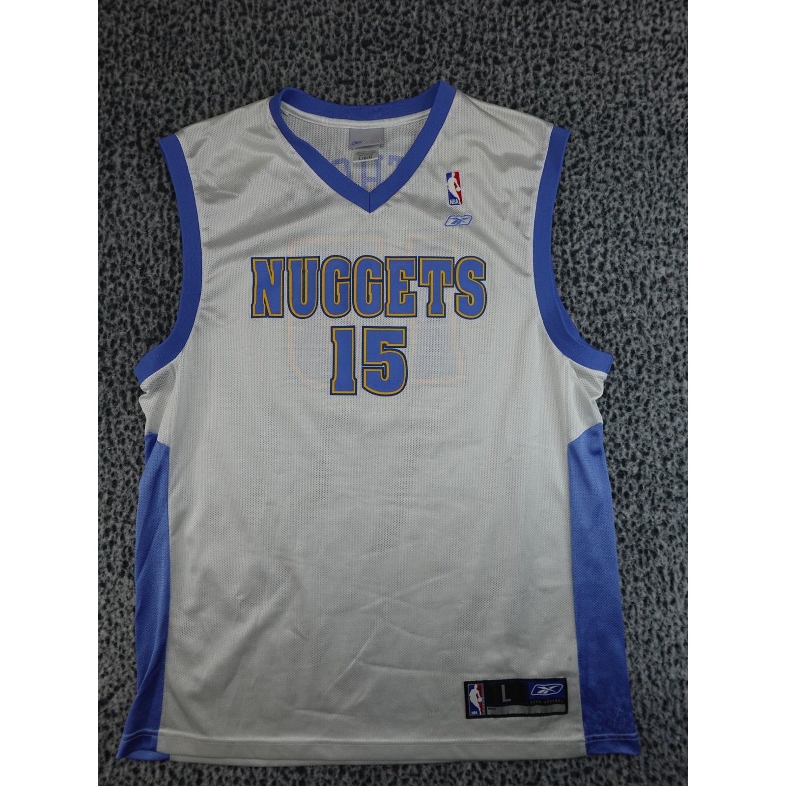 Reebok Denver Nuggets Carmelo Anthony Jersey Mens Large White NBA 15 7001A gallery