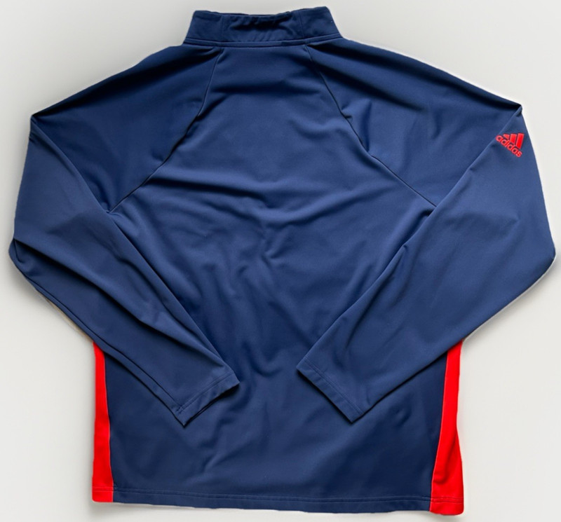 Adidas USA 1/4 Zip Red Blue Pullover FR9645 • Men's L gallery