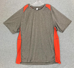New DRIEQUIP Mens Big & Tall T-Shirt Mens 4XL Gray Short Sleeve Moisture Wicking