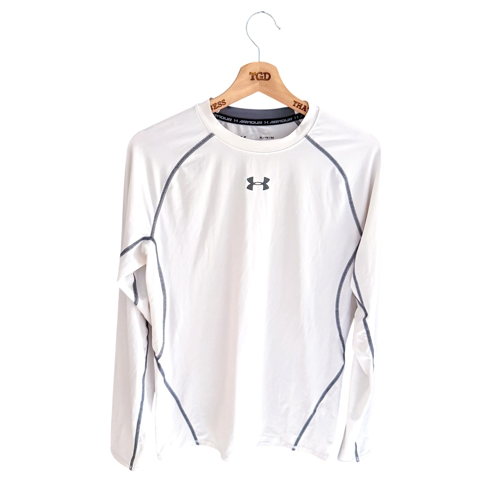 Mens Under Armour Top Long Sleeve Compression Base Layer Stretch T-Shirt Size XL gallery
