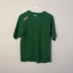Nike Fit Dry Men’s Medium Green Short Sleeve Running Shirt Workout L6