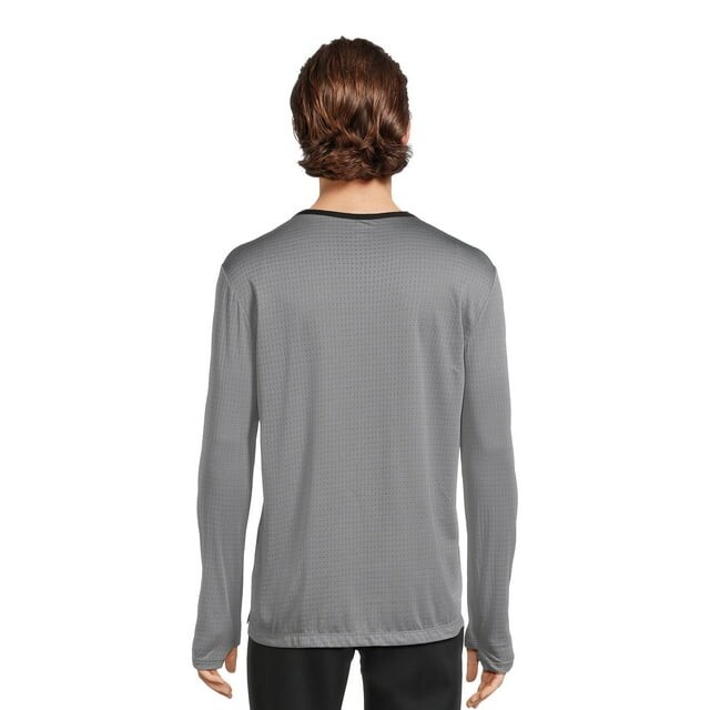 Athletic Works Activewear Shirt Men Soothing Grey XL Polyester Blend Long Sleeve gallery