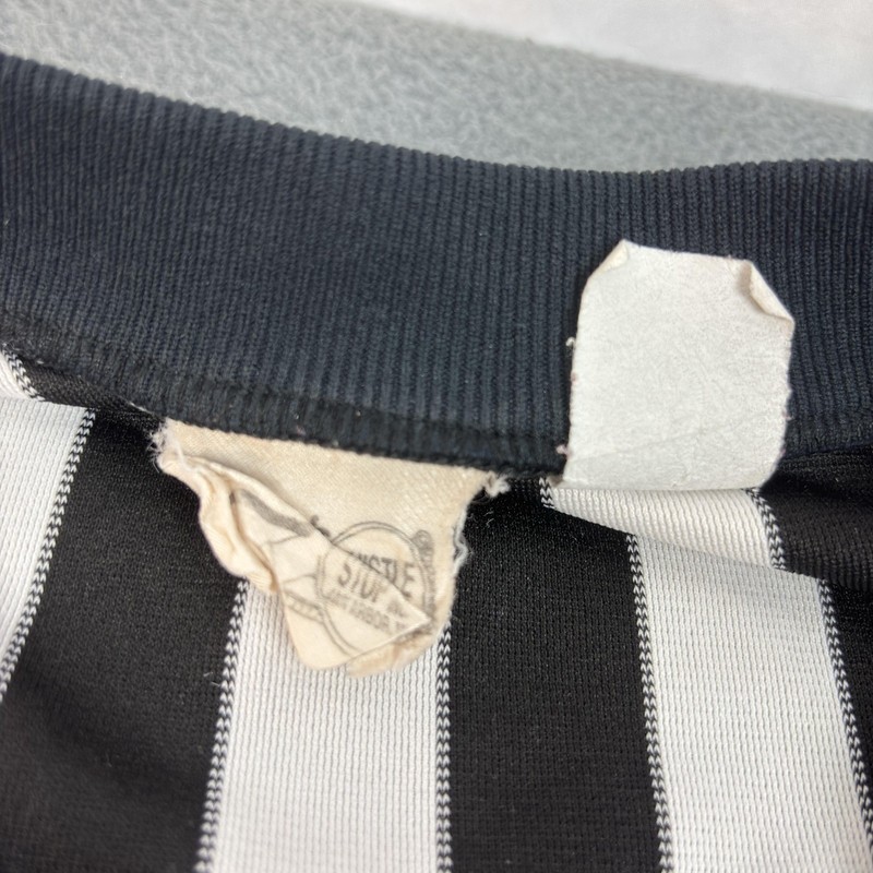 Referee. Honig's Shirt Men's Large Striped Black White Made USA 90's gallery