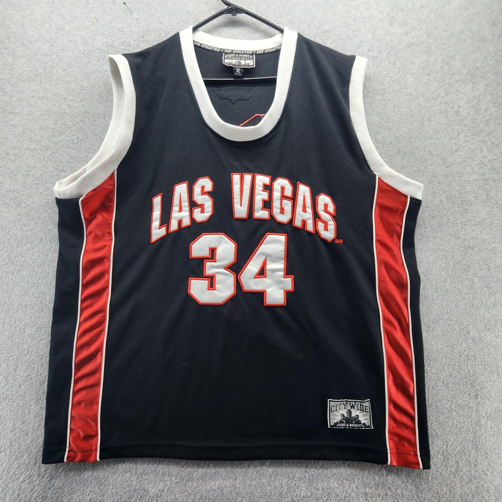 Steve & Barry's Jersey Mens XL Black Mesh Basketball Tank Las Vegas 34 City Wide gallery