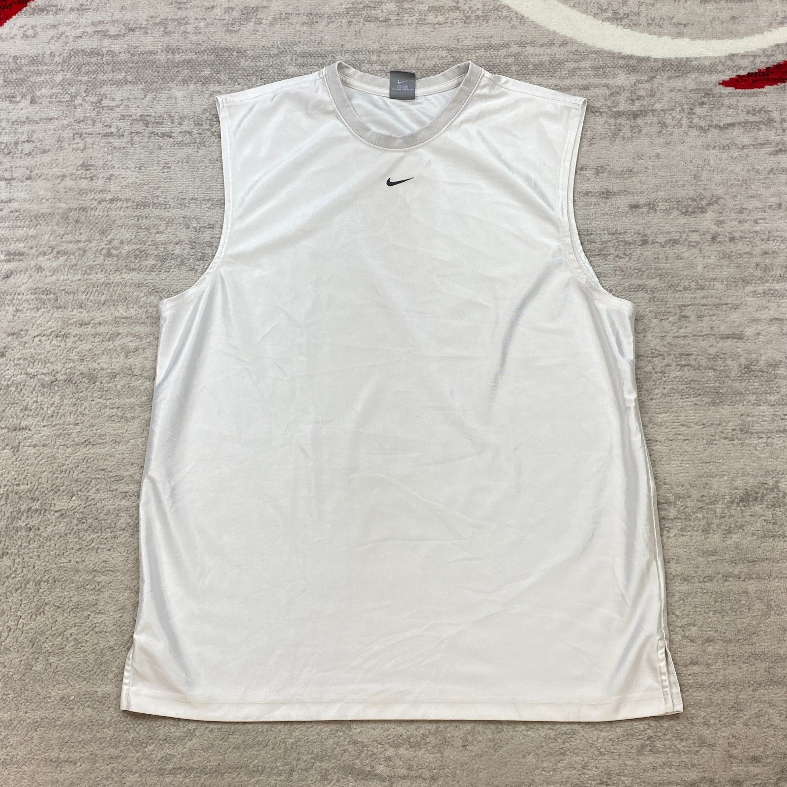 VTG Nike Tank Top Shirt Extra Large Gray Dazzle Swoosh Jersey Basketball Men 90s gallery