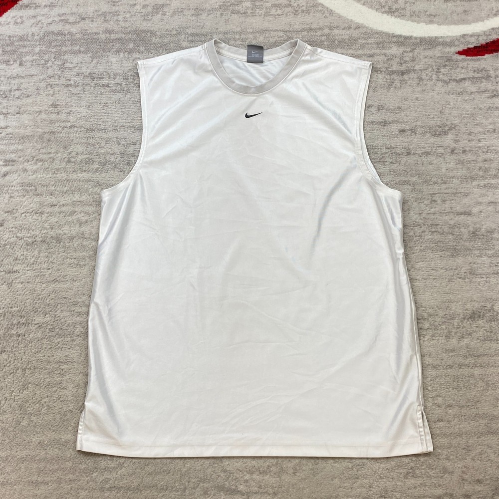 VTG Nike Tank Top Shirt Extra Large Gray Dazzle Swoosh Jersey Basketball Men 90s