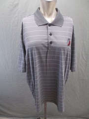 NWT Adidas Size L Mens Multicolor Striped Climalite Short Sleeve Sport Polo 896
