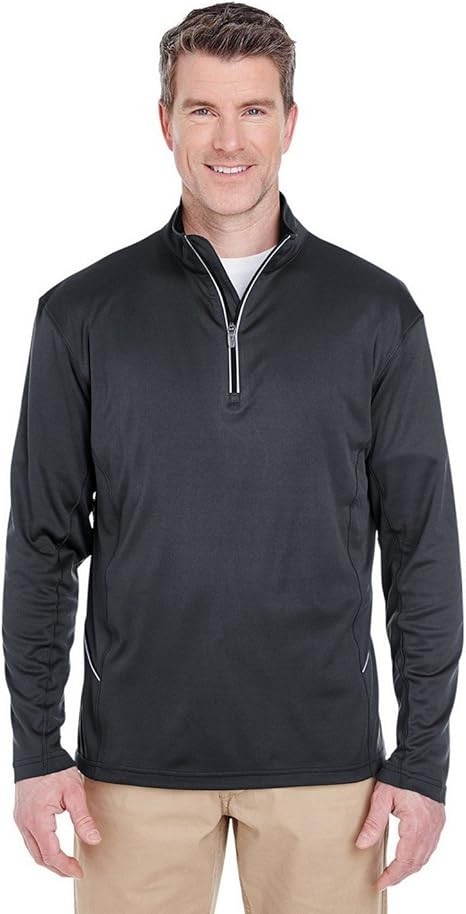 UltraClub Men’s Cool & Dry Sport Quarter-Zip Pullover Long Sleeve xs-4x gallery