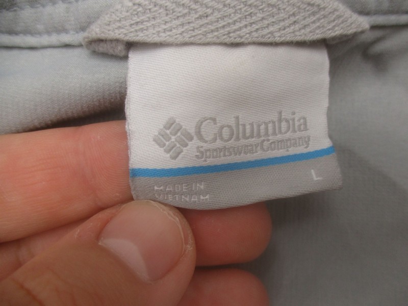 Columbia Size L Mens Gray Short Sleeve Pocket Hiking Outdoor Button Up Shirt 623 gallery