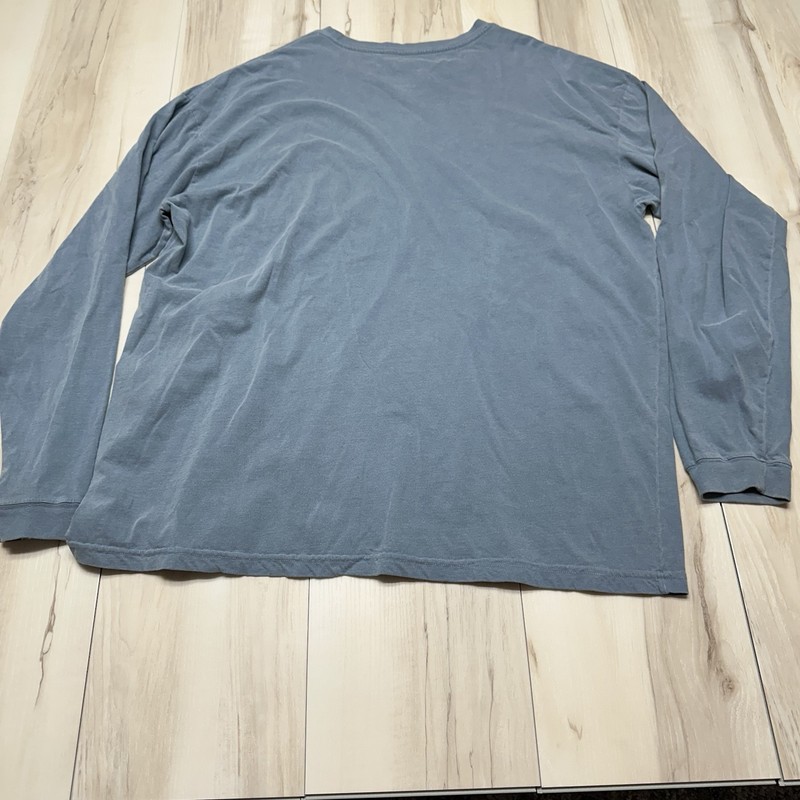 Big Dogs Long Sleeve Shirt Mens 2XL Blue Crew Neck Pullover Chest Pocket gallery