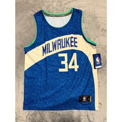Fanatics Giannis Antetokounmpo Jersey Men S Blue Milwaukee Bucks City Edition 34