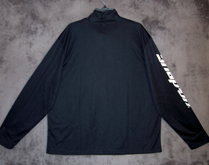 Snap On Shirt Adult Extra Large Black Lightweight Pullover Logo LS 1/4 Zip Mens gallery