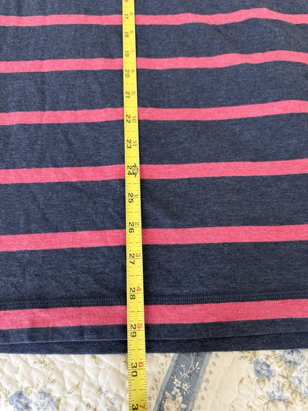 Lululemon Basic Tee Shirt Navy Blue & Red Striped Men's Sz XL No Tag gallery