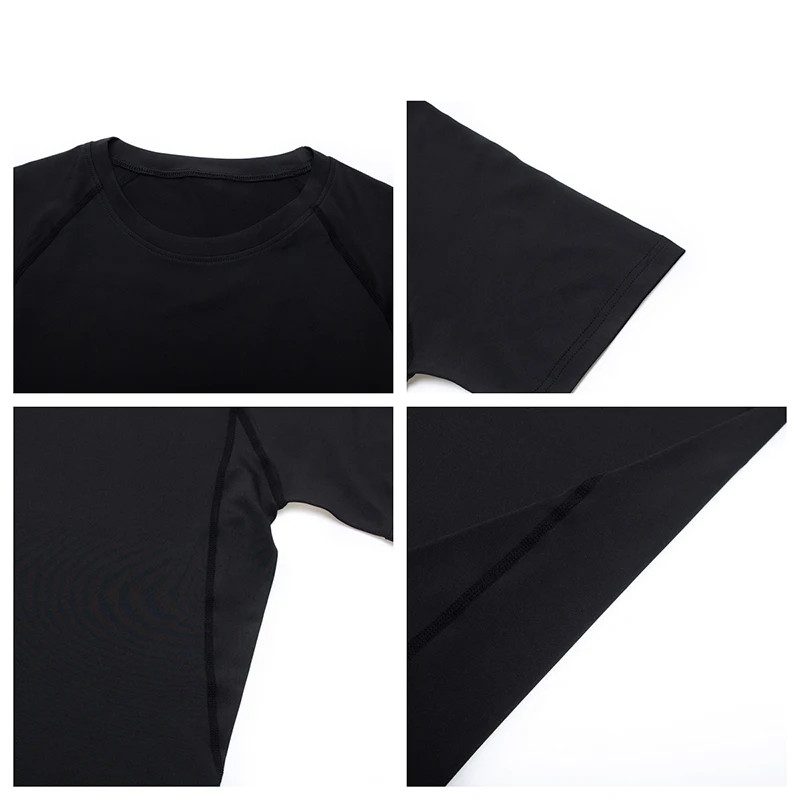 Men Compression Running T Shirt Fitness Tight Short Sleeve Tshirt Training gallery