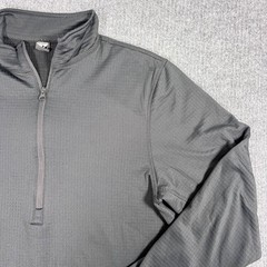 Condor Mens Charcoal Gray Grid Fleece 1/4 Zip Tactical Pullover Shirt Large