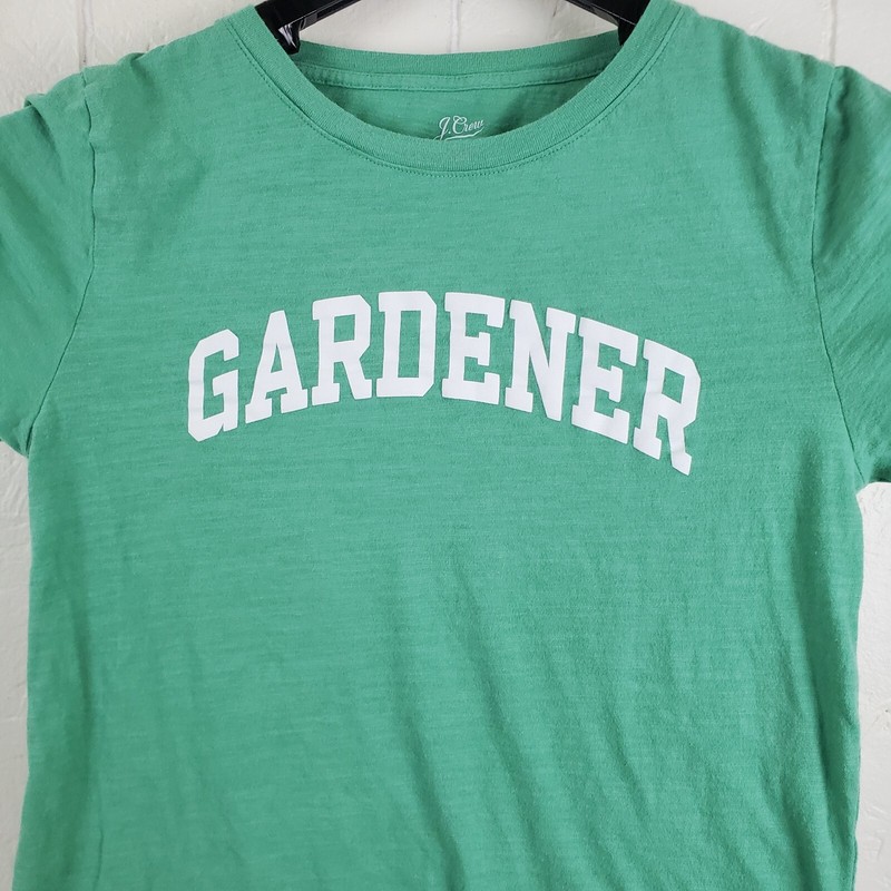 J.Crew Shirt Mens Small Green Crew Neck Short Sleeve Graphic Stretch Pullover gallery