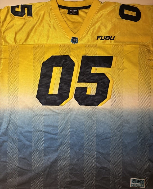 Vintage FUBU All Stars Football Jersey Streetwear 90s Y2K 05 XXL Rare Colorway gallery