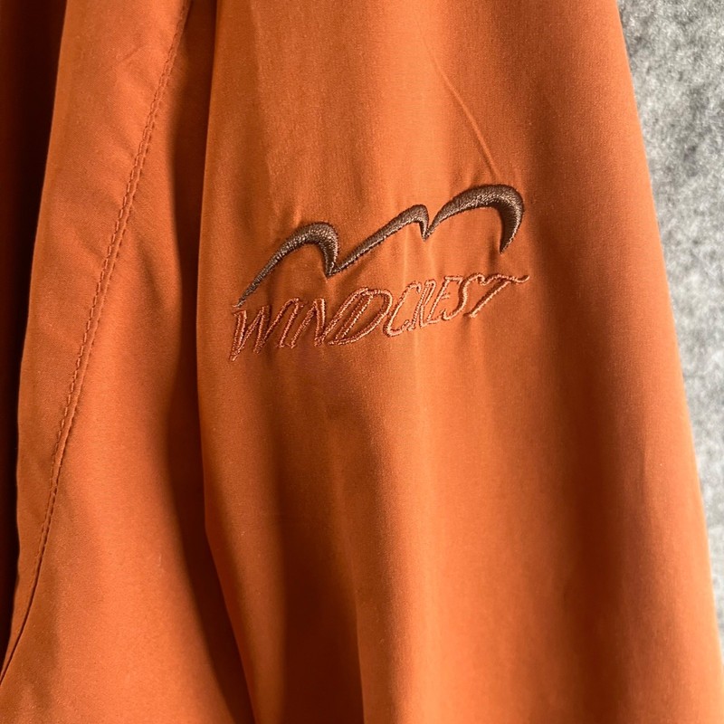 Cabelas Windcrest Rust Size L Pullover Windbreaker V Neck Pockets Golf Lined EUC gallery