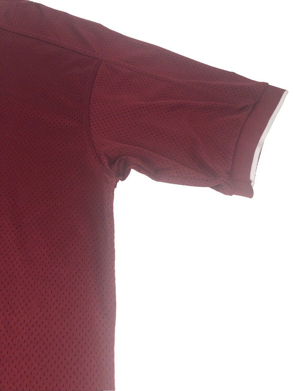 Vintage 90s Nike Men's Pullover Shirt Large Dri-fit Mesh V-Neck Red Maroon 56323 gallery