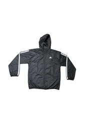 adidas Men’s Essentials 3-Stripes Woven Windbreaker Jacket Black