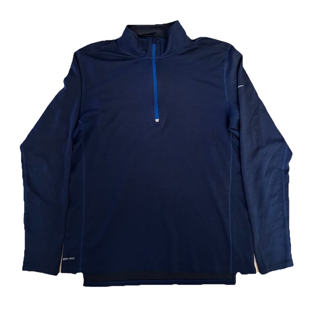 Nike Running Dri Fit 1/3 Zip Shirt Long Sleeve Reflective Men’s L 746786-480