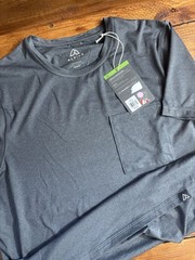 Alpine Design Active Pocket Tee Men MED Asphalt Gray UPF 30+ Performance Shirt