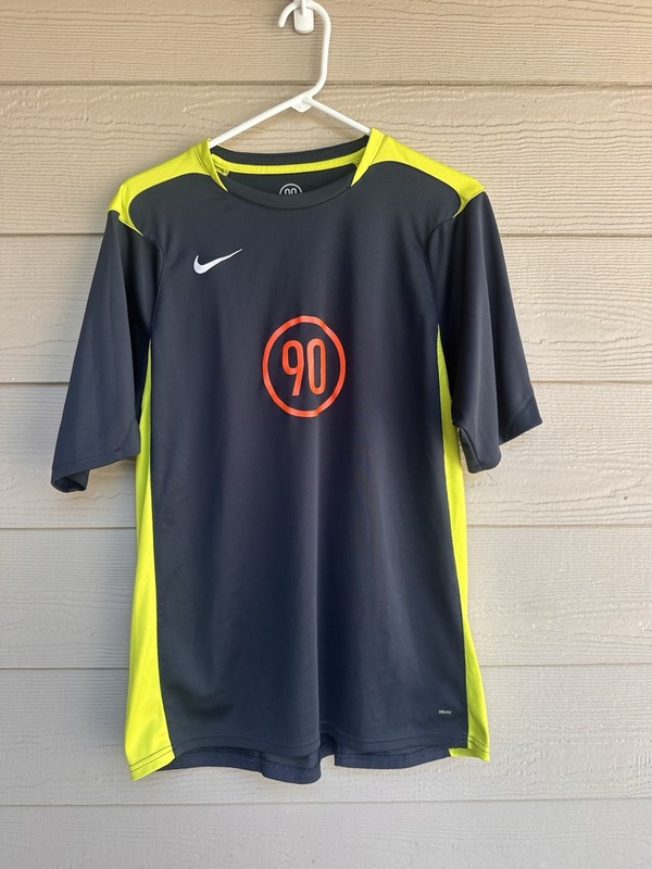 Nike Vintage Mens Total 90 Football Shirt Soccer Jersey Blue Yellow Size L (A53) gallery