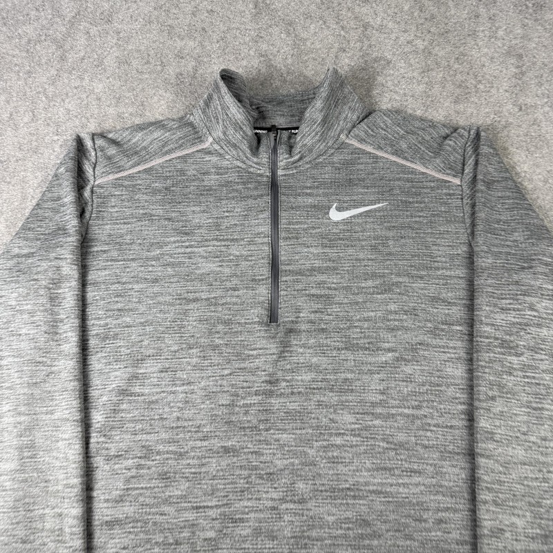 Nike Sweatshirt Mens Medium Grey Dri-Fit Pacer 1/4 Zip Running Gym Pullover Top gallery