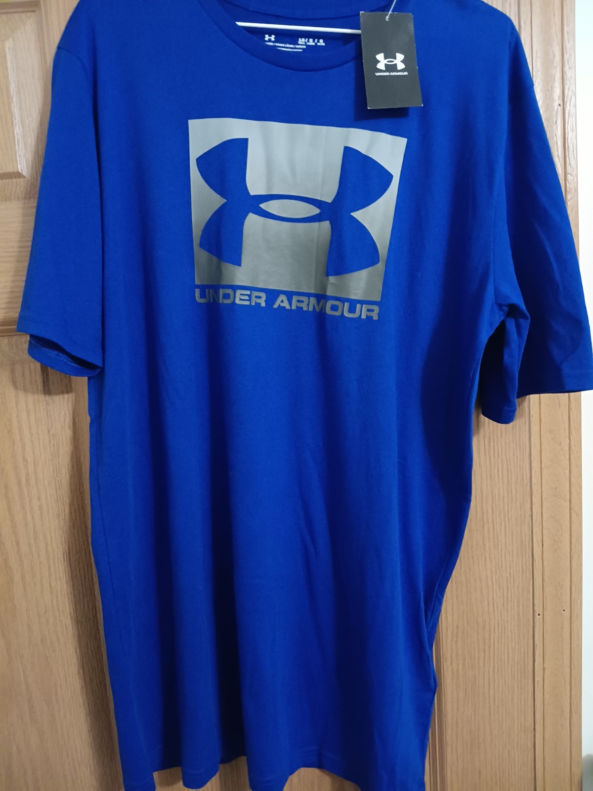 NWT MENS UNDER ARMOUR UA BOXED SPORTSTYLE T-SHIRT SIZE LGT BLUE,,,LOOK gallery