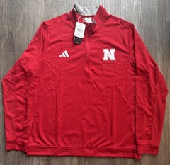 Adidas Nebraska Cornhuskers Elevated Quarter-Zip Pullover Men’s Size (XL)