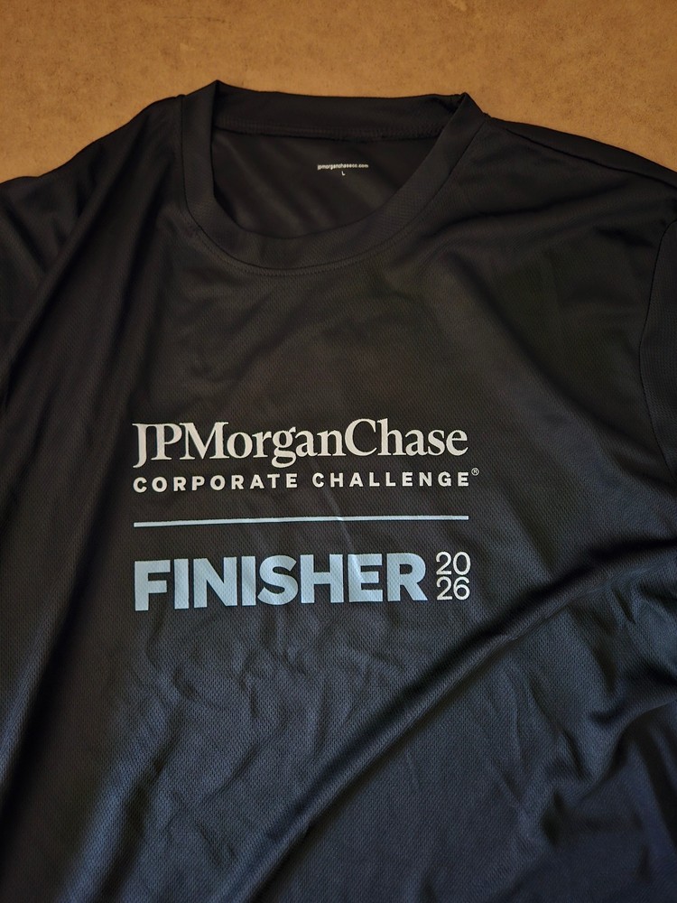 2026 JPMorgan Corporate Challenge 50th Anniversary Finisher T-Shirt Large JP