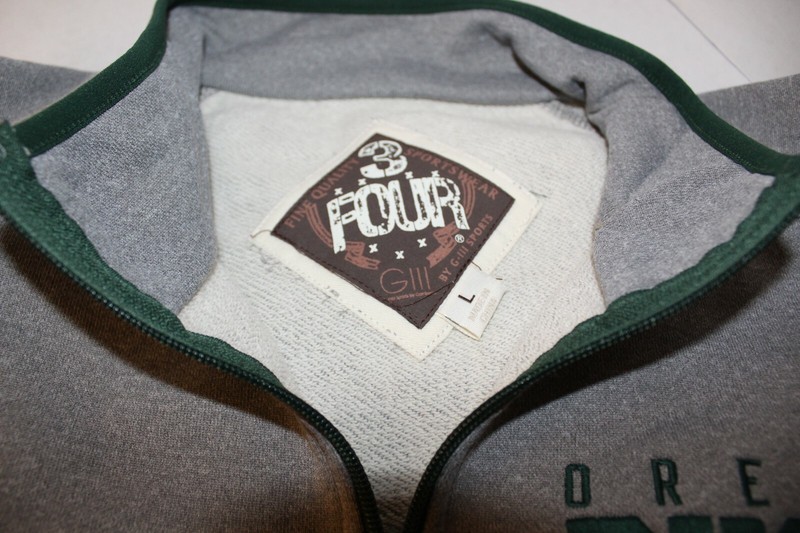OREGON DUCKS SWEATER MEN'S LARGE 1/4 ZIP TOP EMBROIDERED LOGO [NEW W/TAGS] gallery