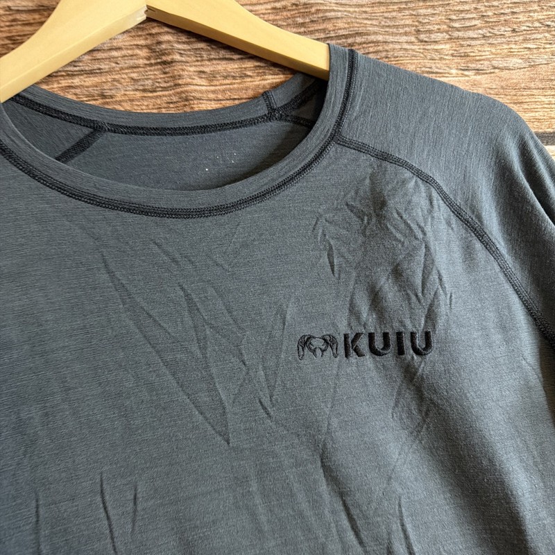 KUIU Merino Wool? Shirt Mens Large (NO SIZE TAG) Long Sleeve Gray Crewneck READ gallery