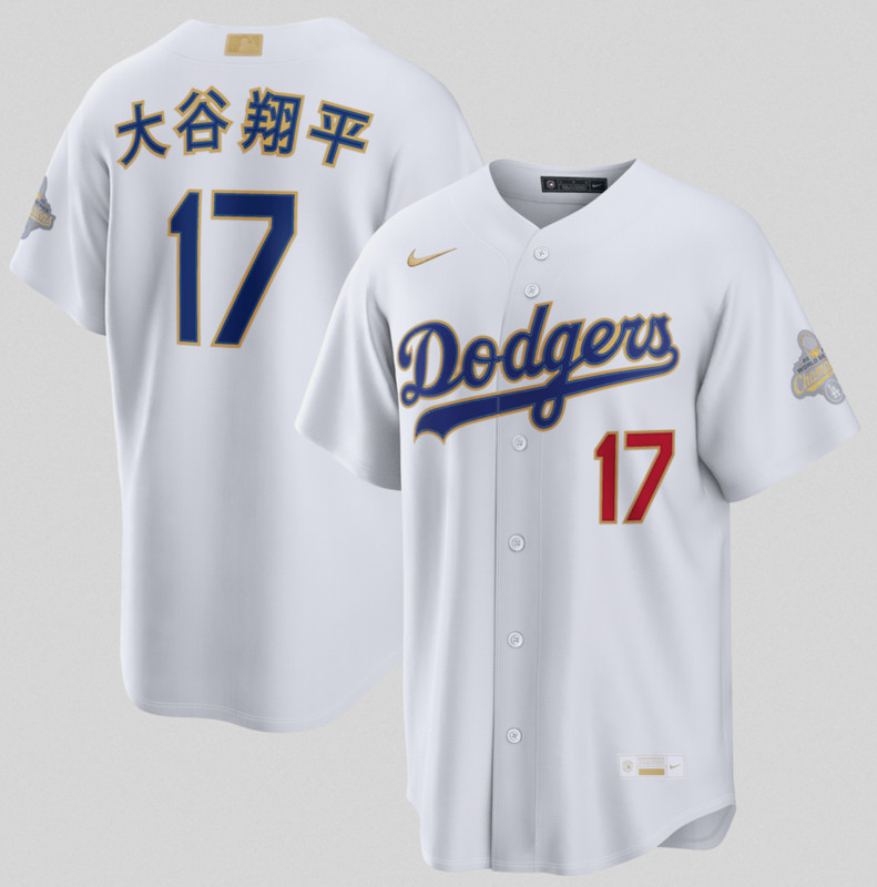 2026 GOLD COLLECTION DODGERS NIKE SHOHEI OHTANI KANJI STADIUM JERSEY SIZE XL gallery