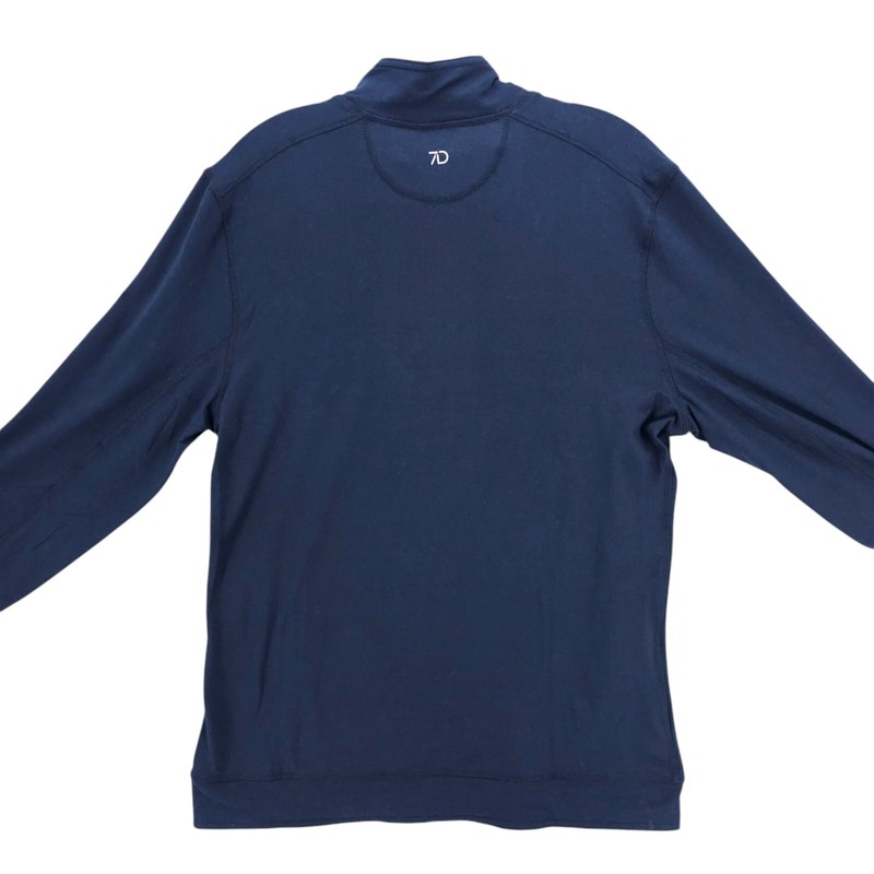 NWT 7 DIAMONDS Core Performance 1/4 Zip Navy Blue Stretch Long Sleeve Mens SMALL gallery